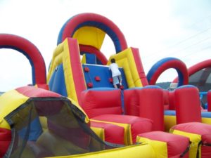 Coolest party game ever Velcro fly wall and Gladiator Duel Inflatable  Jumping Castle 